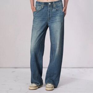 Mila Rosabella Sweatpant Fake Jeans in Dark Blue Size Medium NWT!